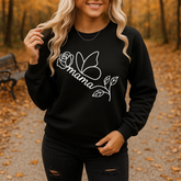 Mama Sweatshirt "Mama Butterfly Line Art"