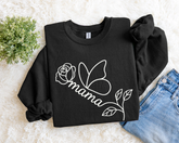 Mama Sweatshirt "Mama Butterfly Line Art"