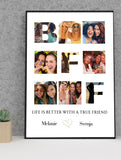 Personalisiertes Poster "Life is better with a true Friend"